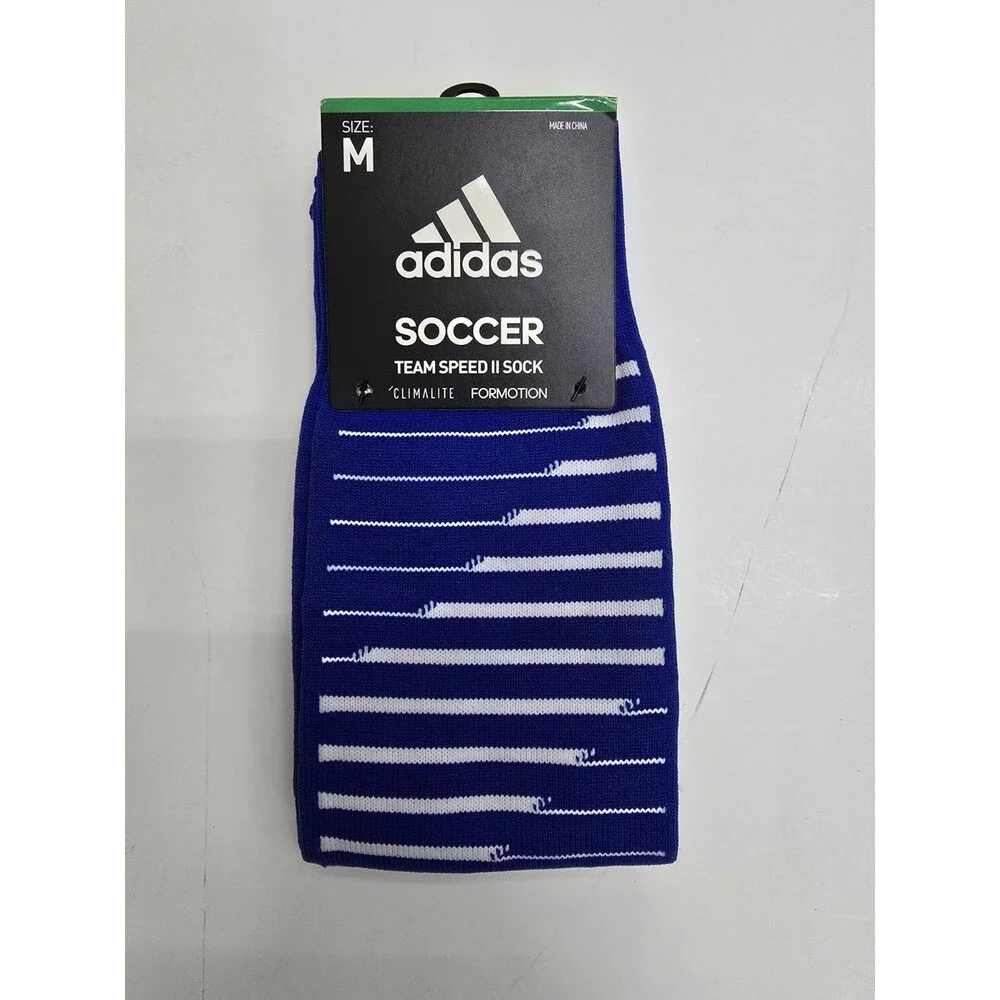 NWT Adidas Soccer Team Speed II Socks Royal Blue - M